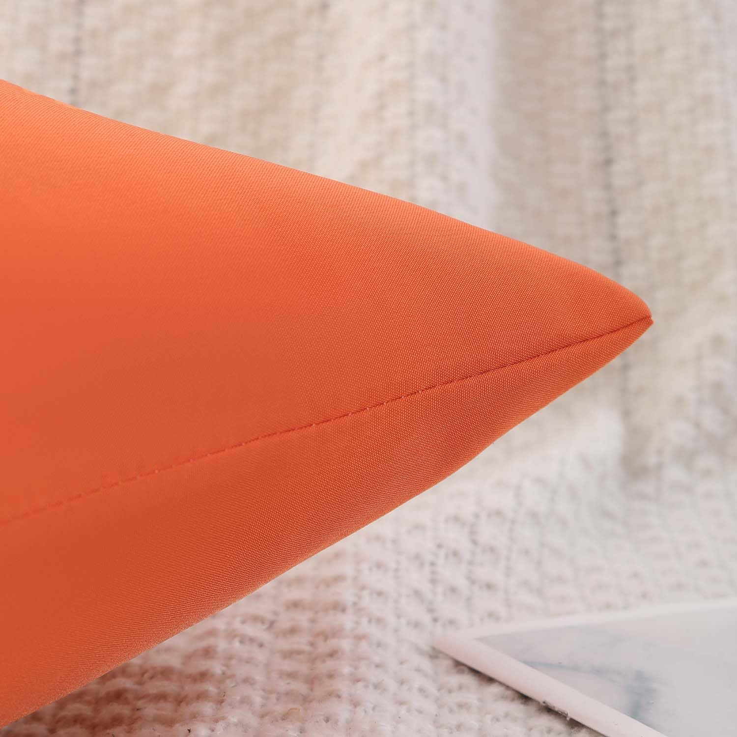 Housses Coussin 30x50 cm Extérieur Imperméable Orange Taies d'oreiller Printemps Été Decoration Canapé Housse de Coussin Décoratif pour Salon de Jardin Patio Chambre Maison Décor Lot de 2 - 5