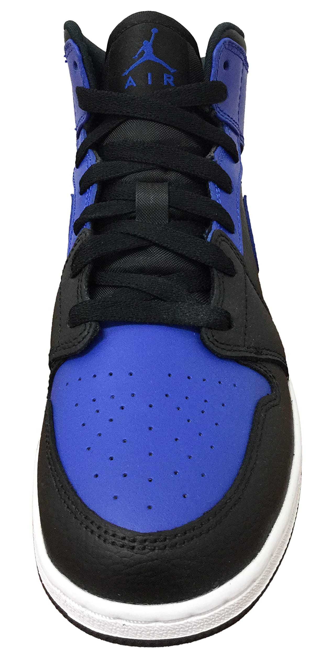 Air Jordan 1 Mid GS Big Kid Sneakers, Black/Hyper Royal/White, Size 7