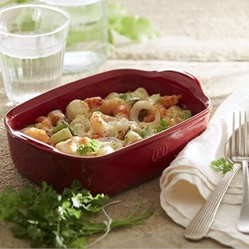 Emile Henry Oven Container Rectangular 42.5 x 28 cm Red/Burgundy