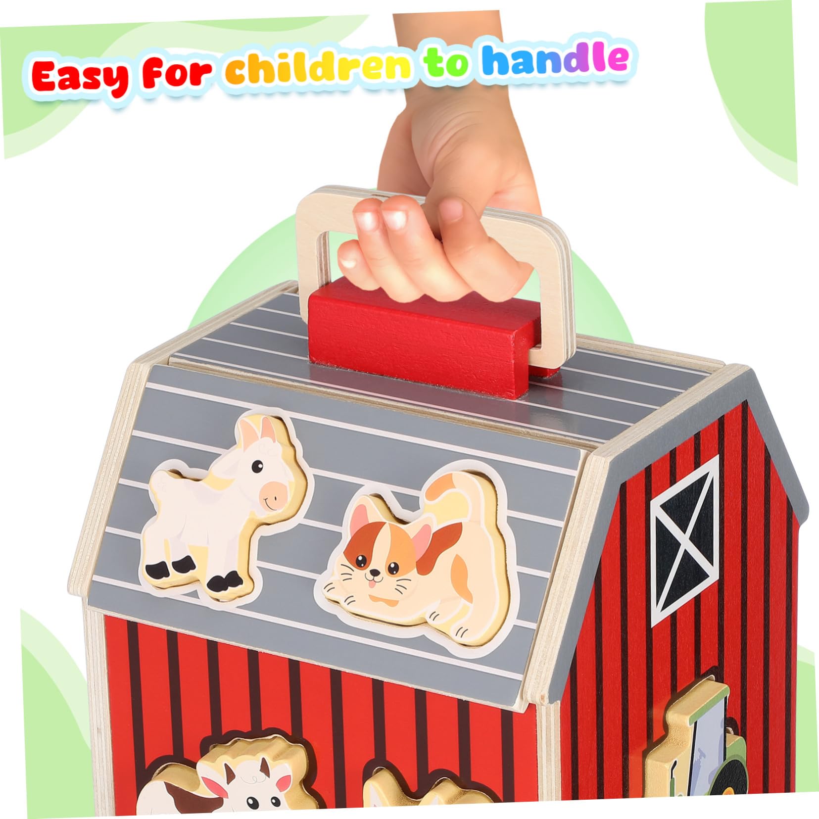 VANZACK Giocattolo Animali da Fattoria in Legno per Bambini | Bimbi 2-5 Anni, Attività Montessori Stem, Uso Versatile in Casa E'aperto