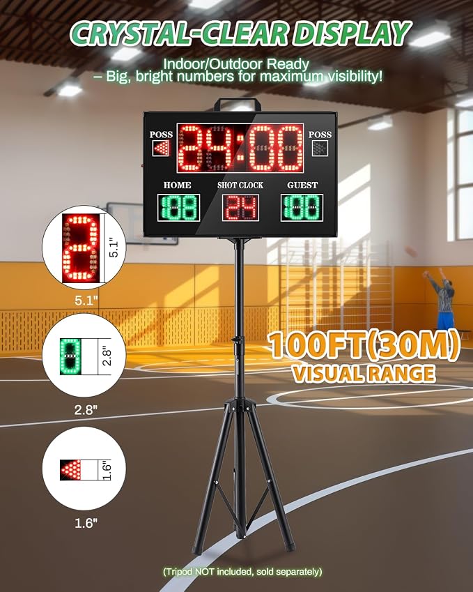 Marcador electrónico grande con control inalámbrico LCD RF miniatura 6