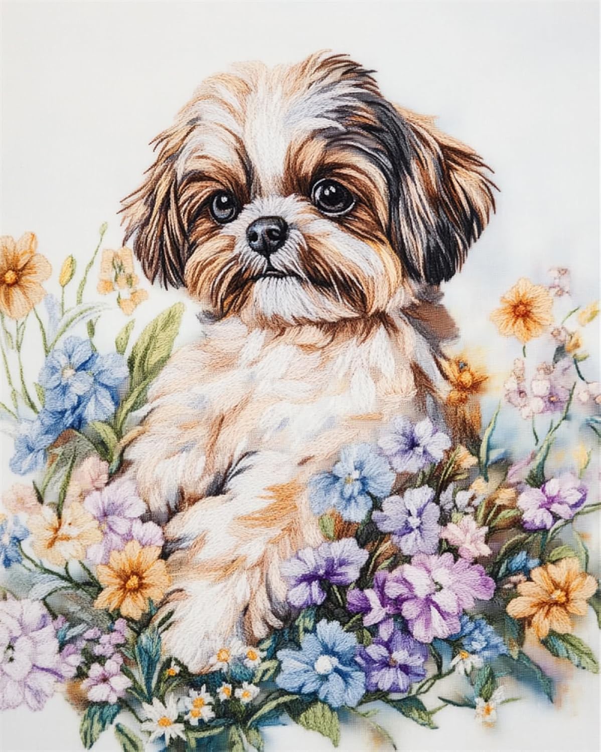 絵画 インテリア 油絵 uF6-050220 可愛い子犬 絵画 インテリア 油絵