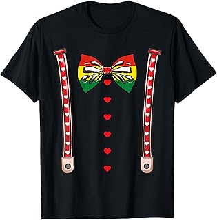 Bolivian Bow Tie Suspenders Valentines Day Bolivian T-Shirt