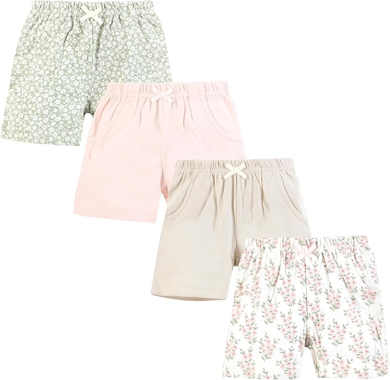 Hudson Baby - Pantalones cortos unisex para bebé, paquete de 4