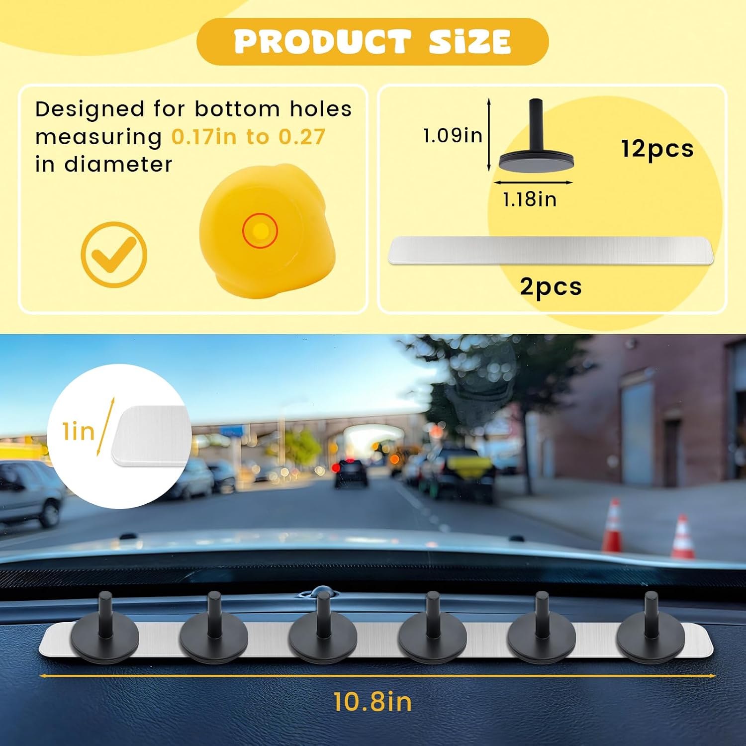 Duck Holder for Jeep, Adjustable & Magnetic Duck Holder for Jeep Dash(Does Not Include Rubber Ducks)
