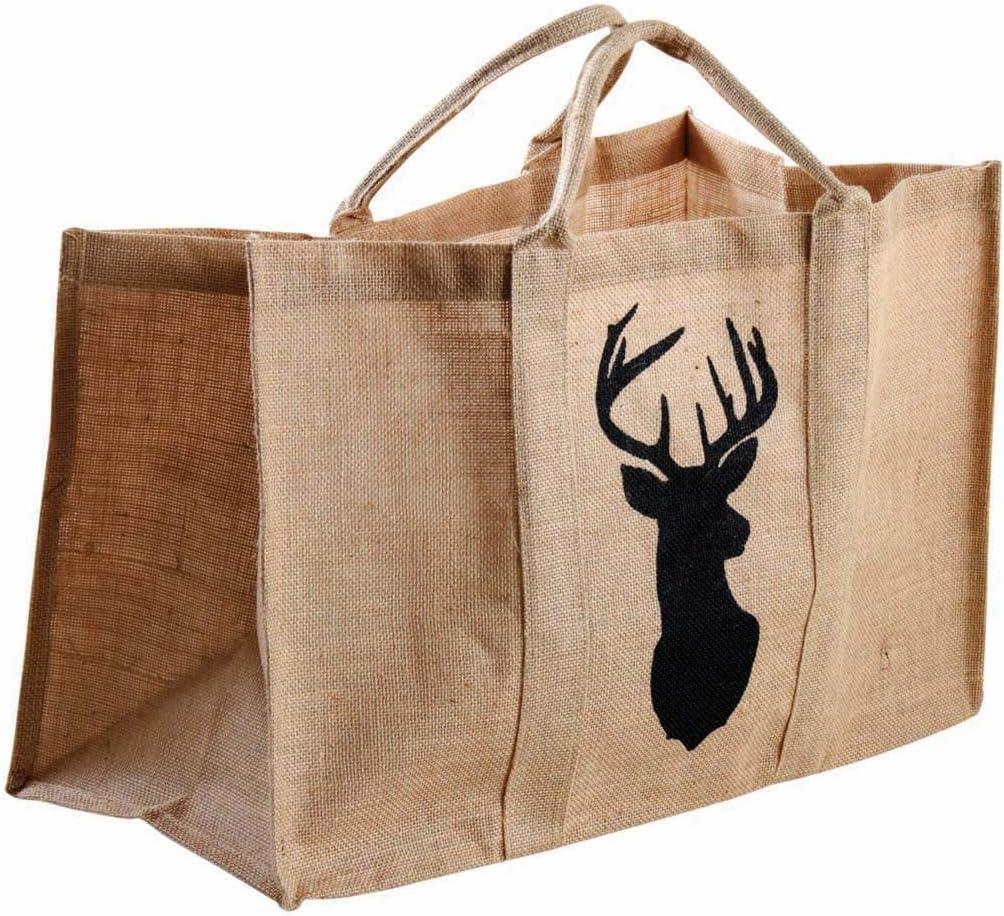 Sac Cabas En Jute Naturel 48L - Étanche & Résistant (70kg) - Pour Marché, Jardin, Rangement... - Design Authentique
