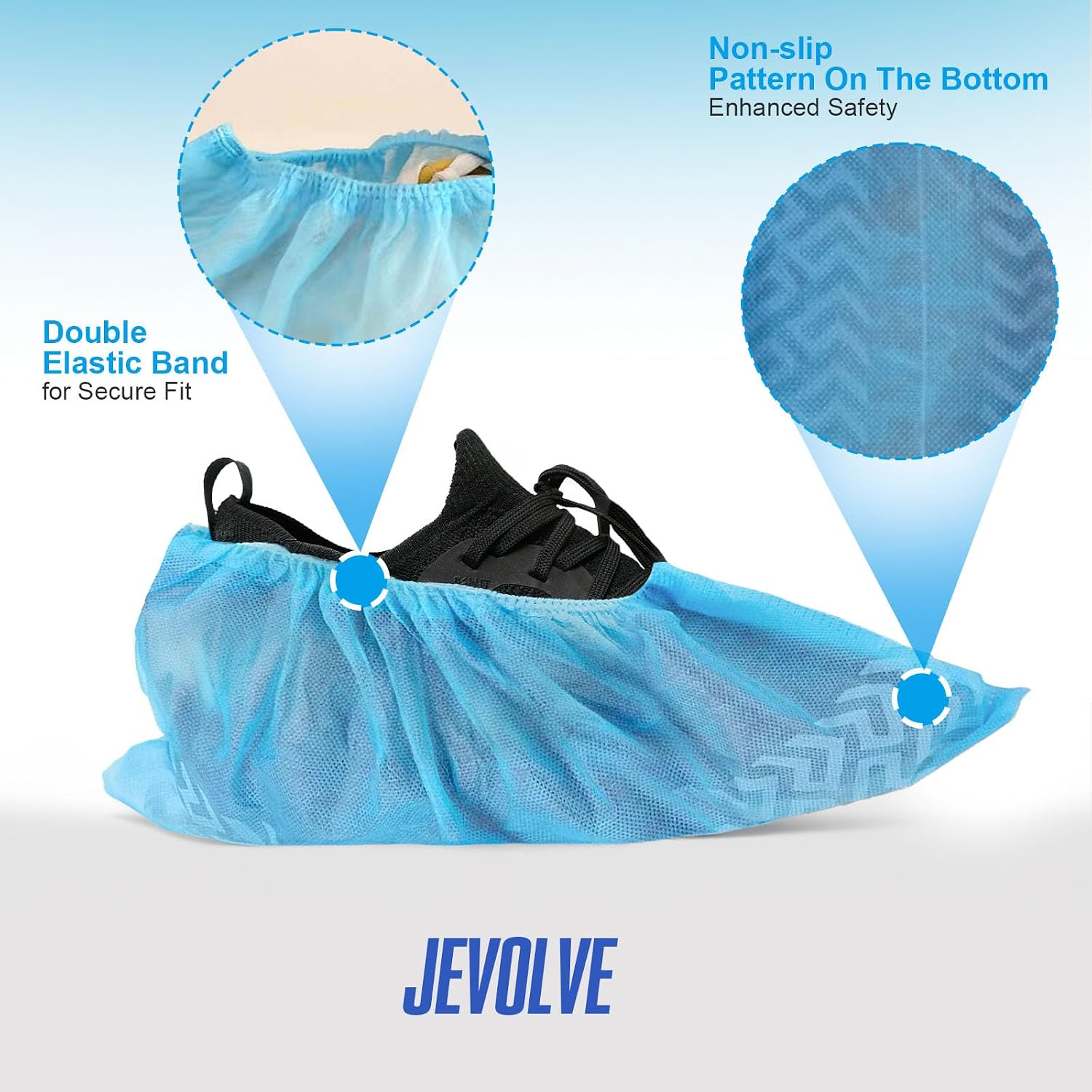 100 Pcs (50 Pairs) Disposable Anti-Slip PP Shoes Cover | Size Fits Most, Water Resistant, Non-Woven Shoe Booties Covers for Indoors