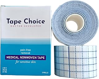 Cover Roll Tape Non-Woven Adhesive Bandages Breathable Bandage Tape Cohesive Wrap Bandages Protective Stretch Bandage Roll Film (2 Inch x 11 Yard)