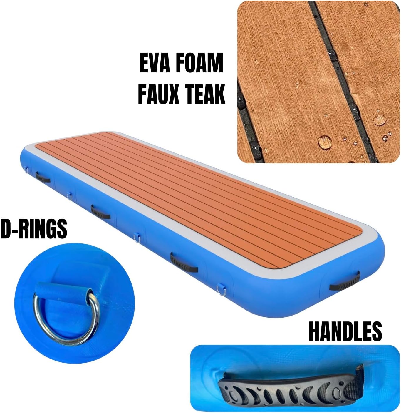 Inflatable Gangway Plank for Boats & Yachts, Gangway Boat Dock, Floating Dock Gangway Portable and Super Durable. Non Slip Surface- Paradisepad
