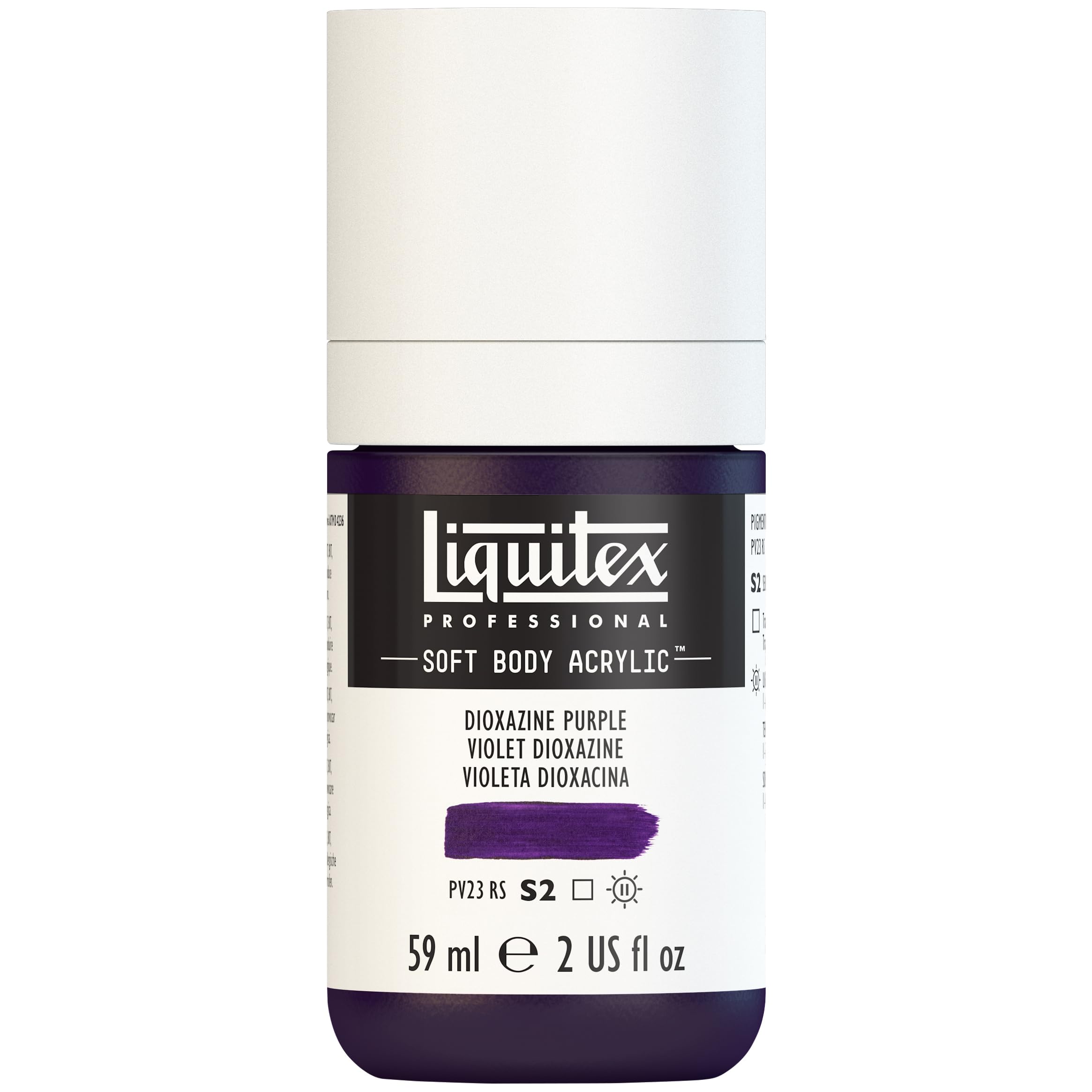 Liquitex 1959186 Professional Acrylic Paint Soft Body - Artist Paint in Creamy Opaque Consistency, High Pigmentation, Lightfast and Ageing Resistant, 59 ml Bottle - Dioxazine Purple