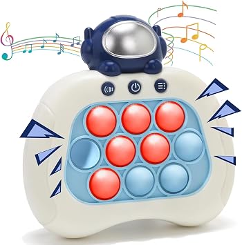 Pop Push Game Fidget Console Football Toys for Kids Adults,Quick Push Pop Bubble Up Gifts,Handheld Light Up Fidget Sensory Puzzle Toy for Boys Grils Teens Age 3-12