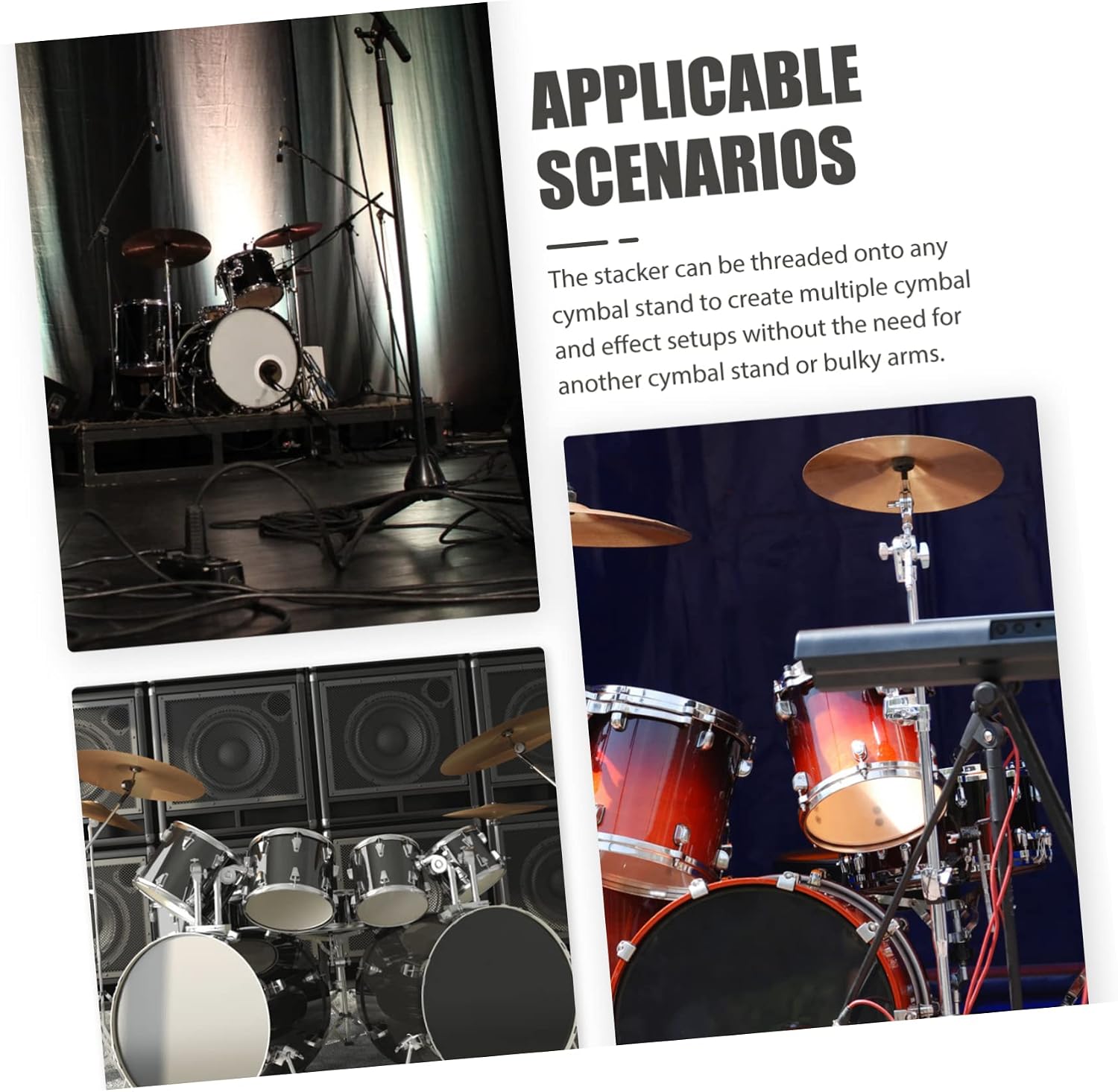 Cymbals Stacker Stand Drum Rack Accessory Sturdy Support Ideal for Percussion Instruments