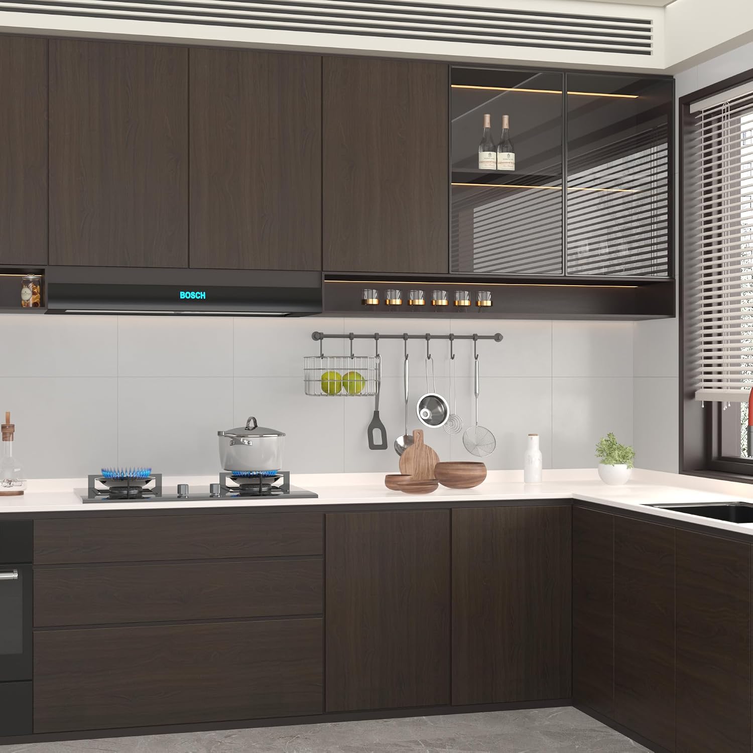 Dark Wood Contact Paper Peel and Stick Wood Wallpaper Waterproof Self-Adhesive Removable Wood Grain Vinyl Wrap Matte Thick Bubble-Free Design for Kitchen Countertop Cabinet Drawer 16x354 inch