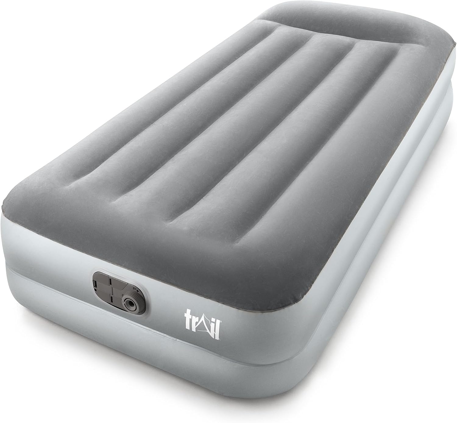 Single Air Bed With Built In Electric Pump and Pillow, Easy Inflate Deluxe Inflatable Mattress