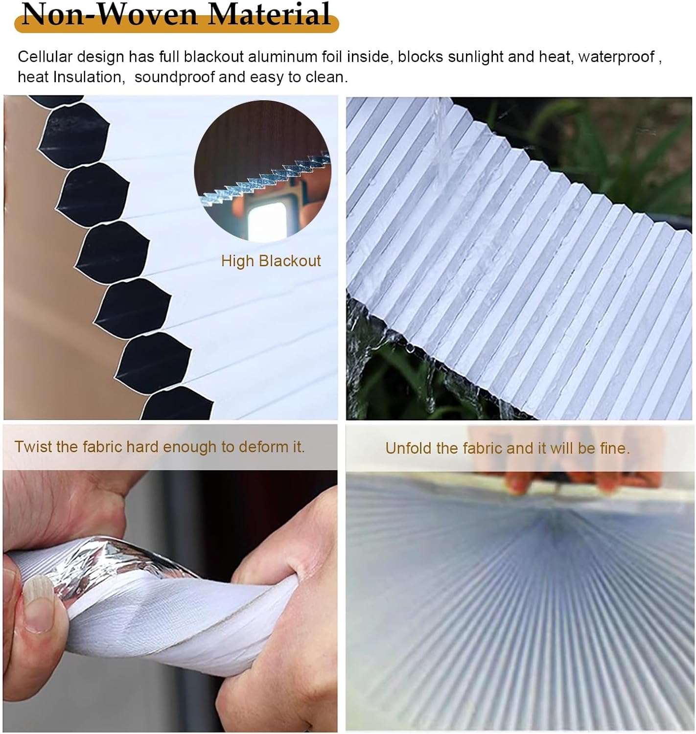 No Drill Accordion Folding Door - White Multifold Interior Sliding Screen Door with Cellular Fabric, Perfect for Hallway & Pantry (25x80in / 64x203cm)