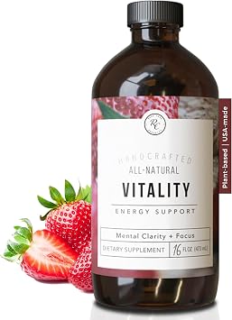 Rowe Casa Organics Vitality Energy Support with Strawberries, 16 Fl Oz