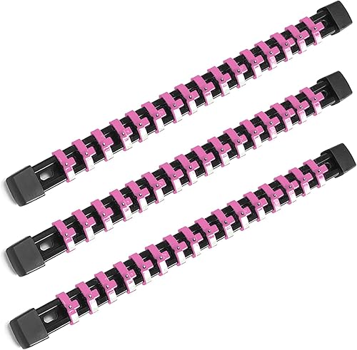 Miniatura 1 de Organizador de zócalos negros para herramientas ABS, soporte para zócalos, 3 piezas de alta calidad, kit de soportes de enchufe de 14 pulgadas x 48