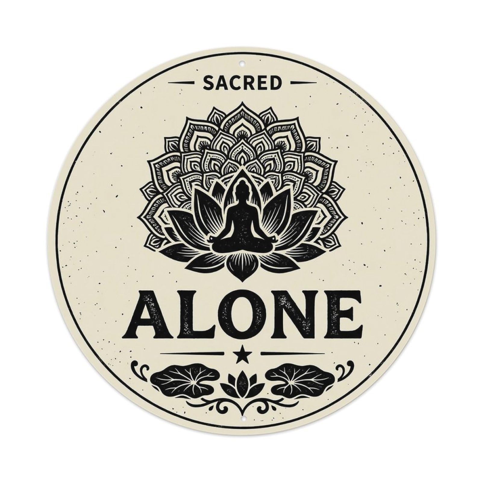 Zen Flower Meditation Den Solitude Metal Tin Sign
