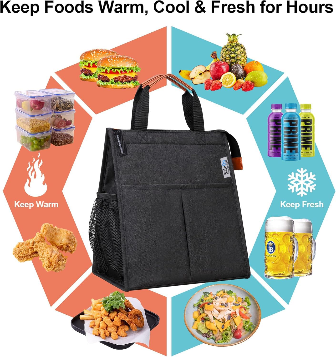 Insulated Lunch Bag - Keep Food Fresh! -9 Insulated Lunch Bag - Keep Food Fresh! -9