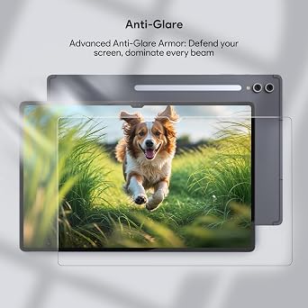 KCT Nano-Texture Glass Screen Protector Compatible with Samsung Galaxy Tab S10 Ultra /S9 Ultra / S8 Ultra 14.6 Inch,Touch Like Silk, Auto-Alignment Tool, Matte Tempered Glass