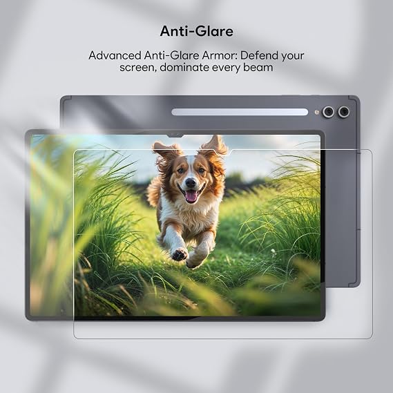 KCT Nano-Texture Glass Screen Protector Compatible with Samsung Galaxy Tab S10 Ultra /S9 Ultra / S8 Ultra 14.6 Inch,Touch Like Silk, Auto-Alignment Tool, Matte Tempered Glass