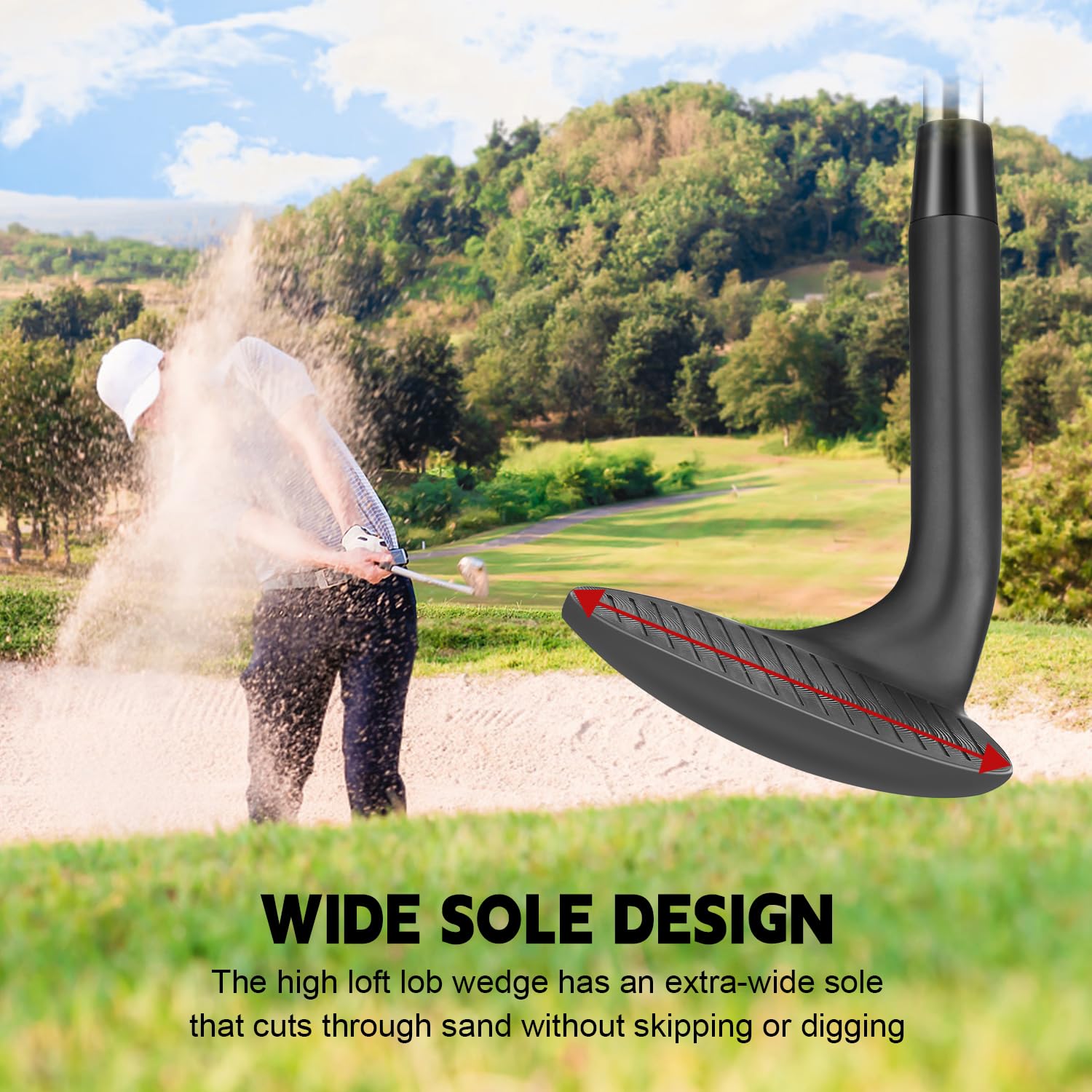 Juego de cuñas de golf forjadas para hombres o individuales de 48/50/52/54/56/58/60 grados, cuña de arena para mano derecha, cara fresada para más giro, fácil de escapar del búnker