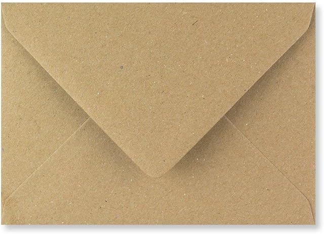 C5 Coloured envelopes for A5 Greeting Cards Wedding Invitation Crafts 162x229mm- Pack of 10 envelopes (Brown Kraft)