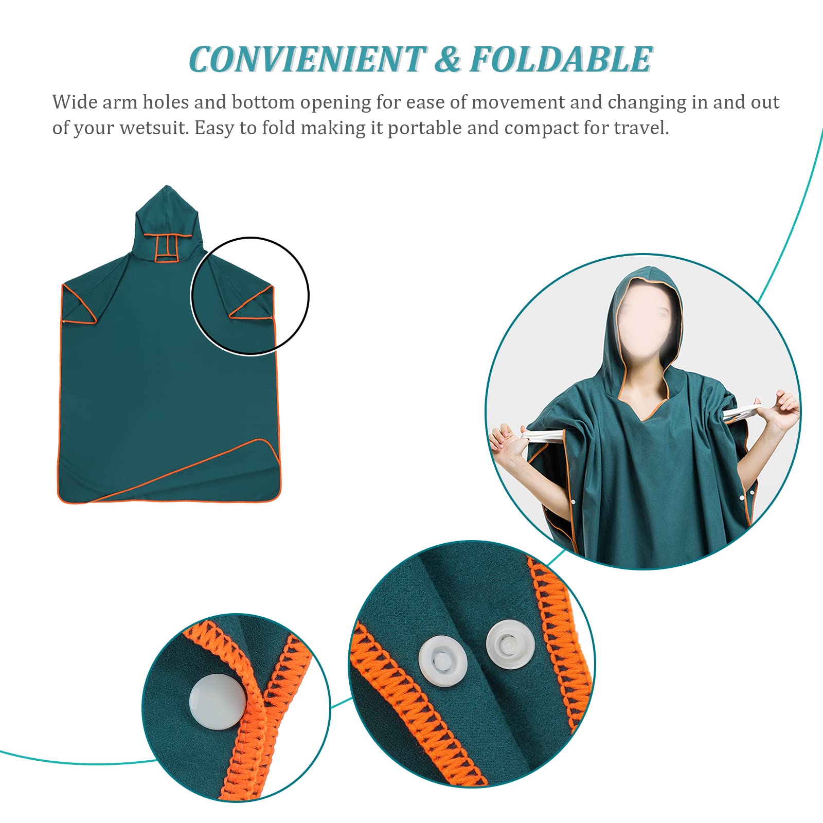 Poncho Towel Olaian Changing Robe Beach Towel Poncho 190 X 190 Cm