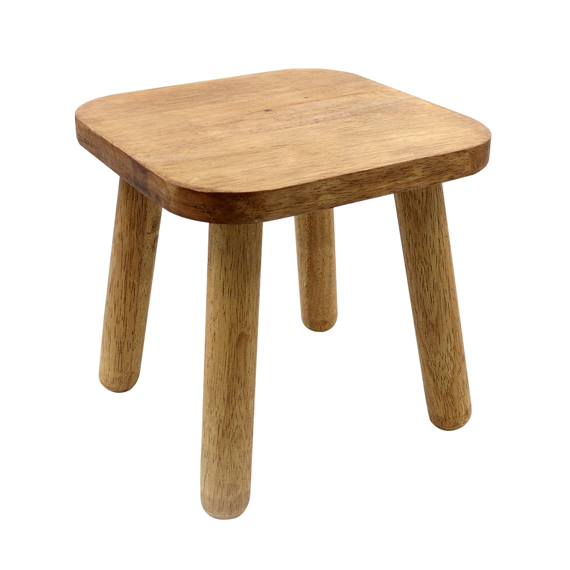 Petit marchepied en bois massif pour adultes, tabouret d'intérieur amovible en bois court pour chambre à coucher, cuisine, salle de bain, support de plantes (1 pièce)