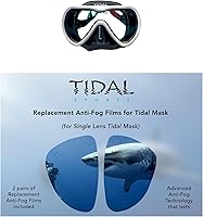 Vista 5 de Pro Shot Tidal Mask - Película antivaho de repuesto x2 protección antivaho de larga duración para esnórquel y buceo