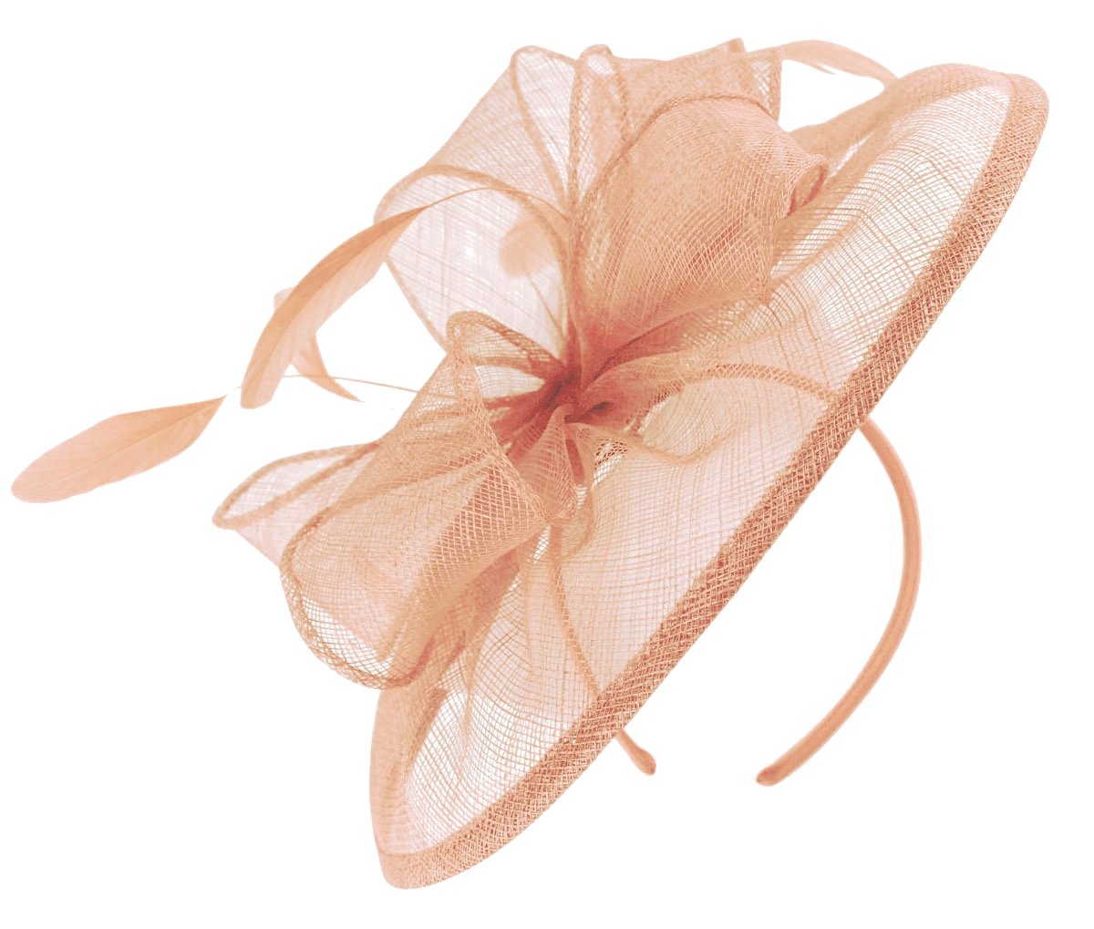 Failsworth Millinery Sinamay Disc Headpiece in Parfait, size: One Size