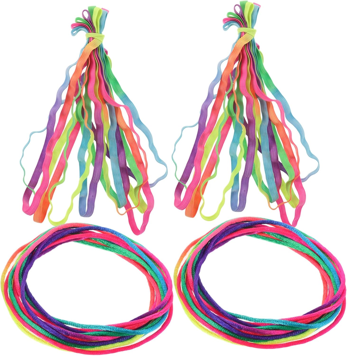 4pcs Jump Rope Widened Band Skipping Rope for Outdoor Exercise Interactive Fun for Lightweight and Portable for Parent Activities