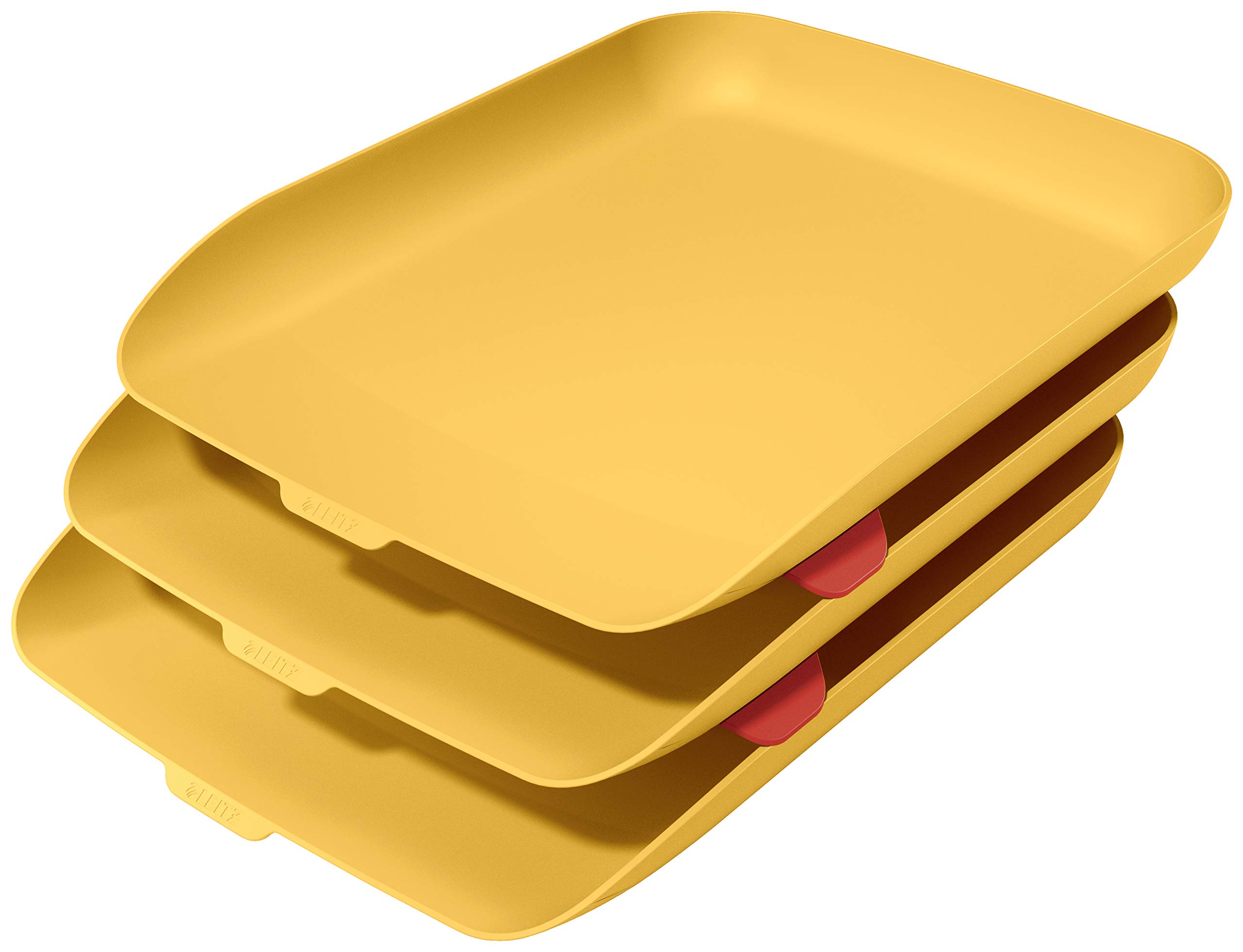 Leitz Bandeja para cartas 3 unidades amarillo cálido