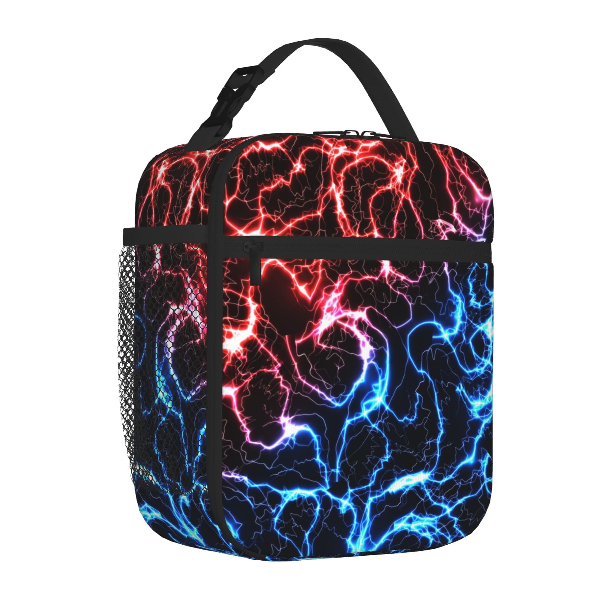 Kids Lunch Bag Lunch Box for Boys Girls Women Men, Reusable Insulated Lunch Tote Bag, Thermal Cooler Sack Food Handbags High Capacity for School Work Travel Picnic (Lightning)