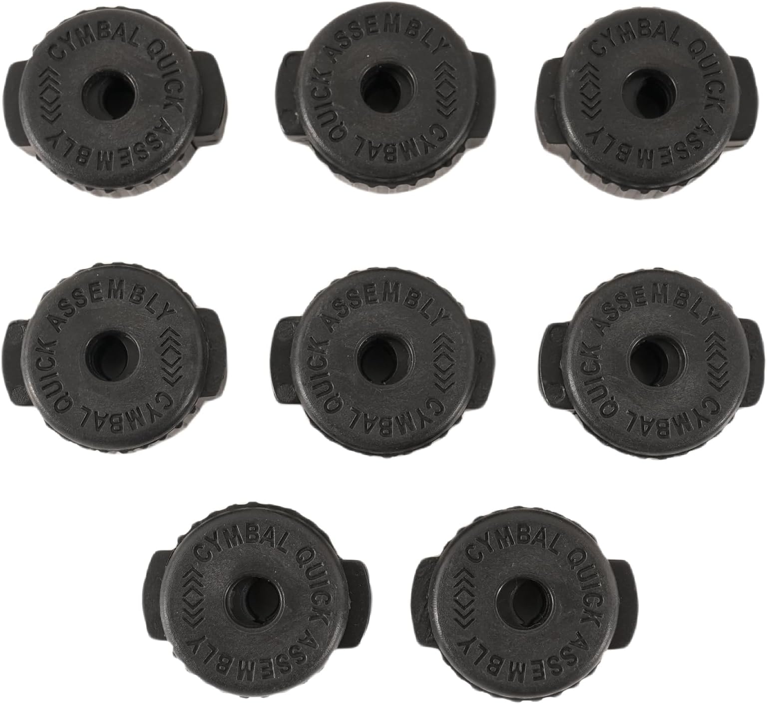 Keerpusi 8PCS Black Plastic Cymbal Nuts, 8mm Quick-set Cymbal Nut for Percussion Drum Kit, Quick Release Cymbal Nut & Cymbal Mate for Percussion Replacement Kitparts