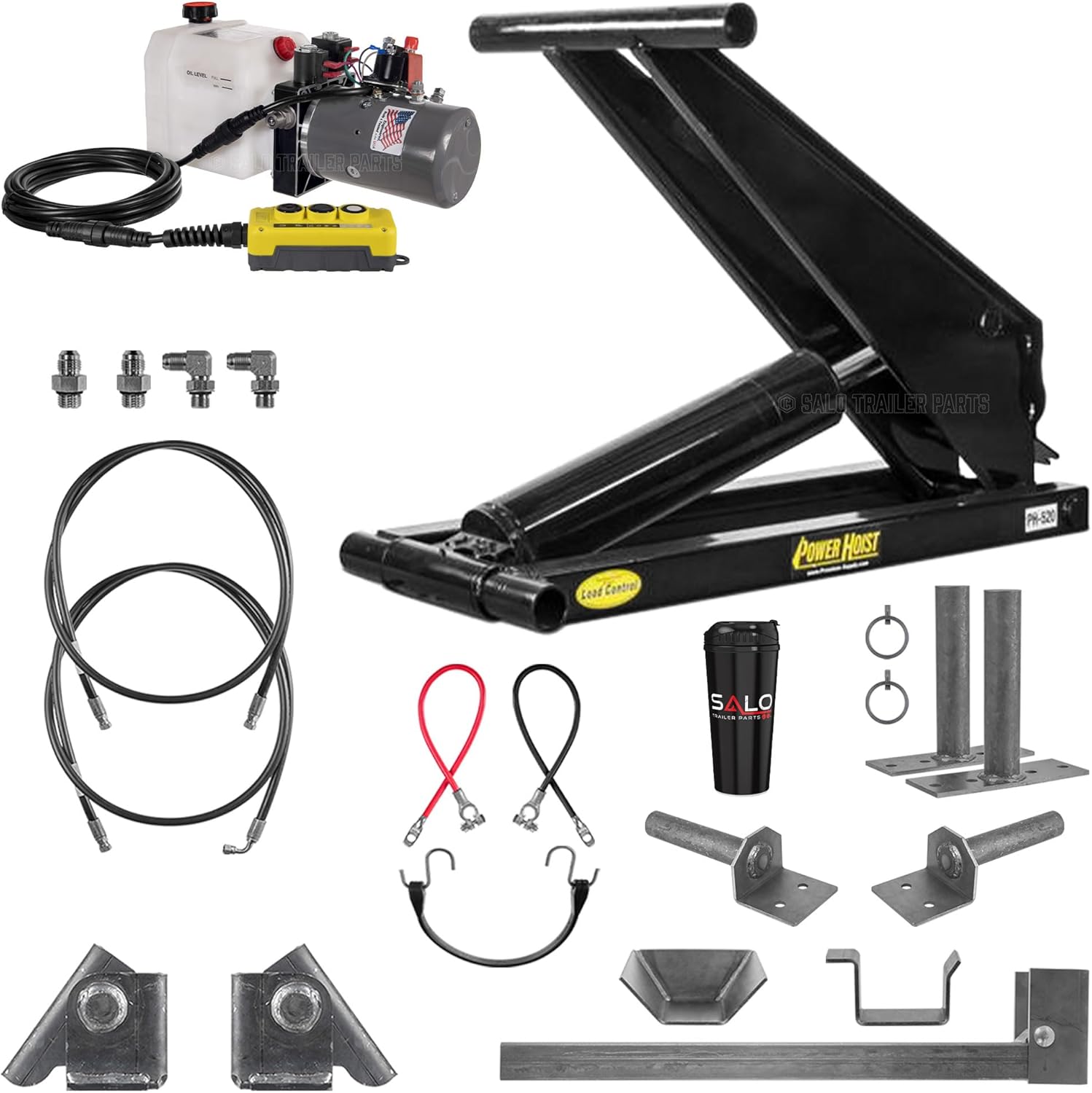 10 Ton (20,000 lb) Dump Trailer Hydraulic Scissor Hoist Kit