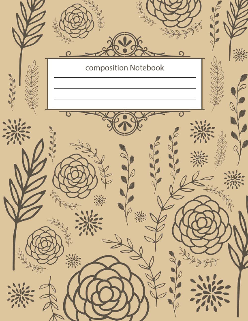 Composition Notebook: herbarium Beautiful Flower Illustration Paper Journal for Practical Home Schooling Supplies for Students ,Kids, and Teachers