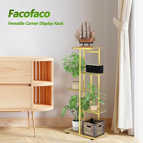 Miniatura 33 de 5 Tier 6 Potted Plant Stand Indoor with Gardening Tools and Gloves, Upgraded Corner Tall Metal Plant Shelf Organizer Outdoor, Multiple Flower Pot