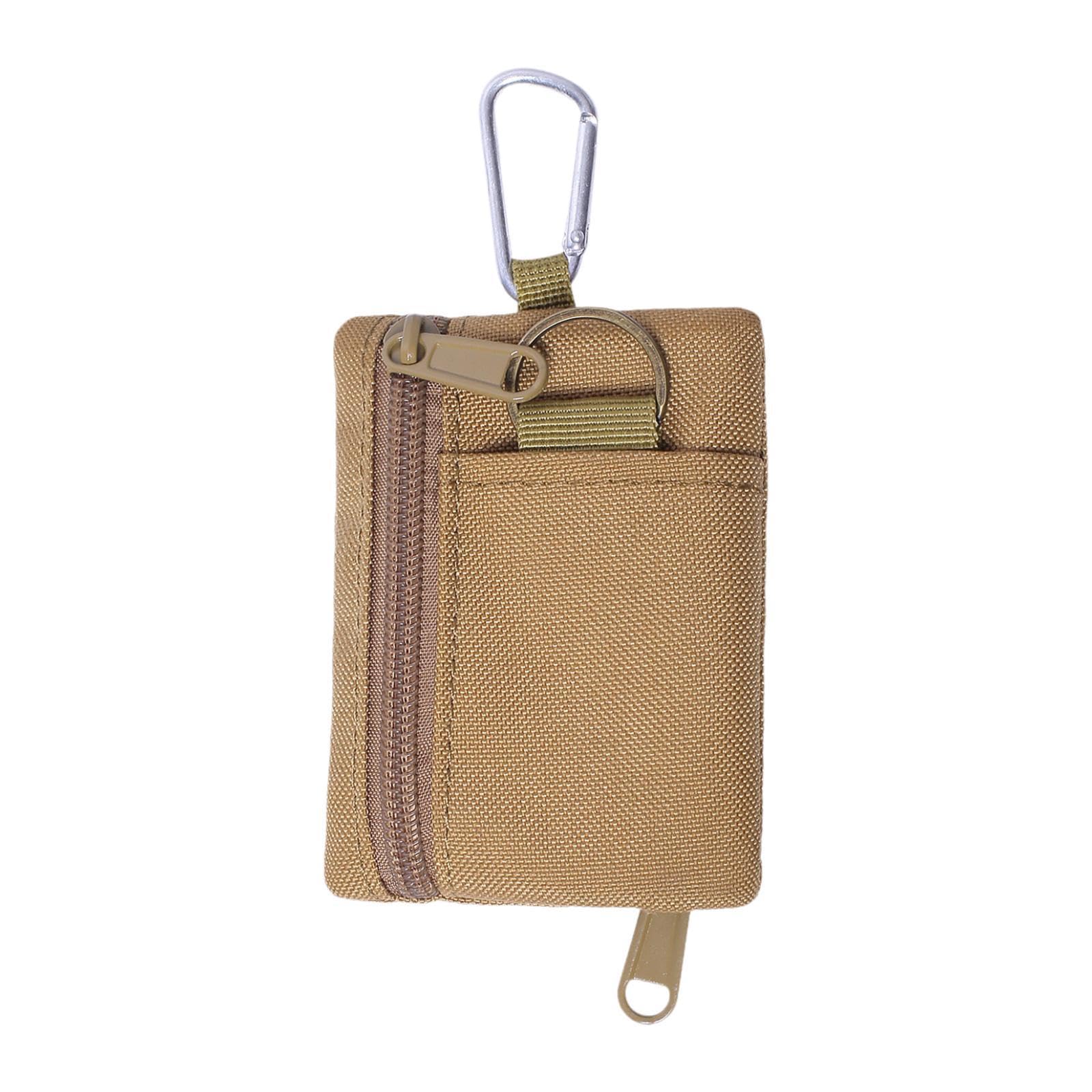 HEAVENGLOW Mini Keychain Pouch Zipper Nylon ID Card Holder for Running Camping Climbing Khaki | Waist Packs & Bags | Hiking Backpacks | Camping & Hiking | Outdoor Sports-image-28