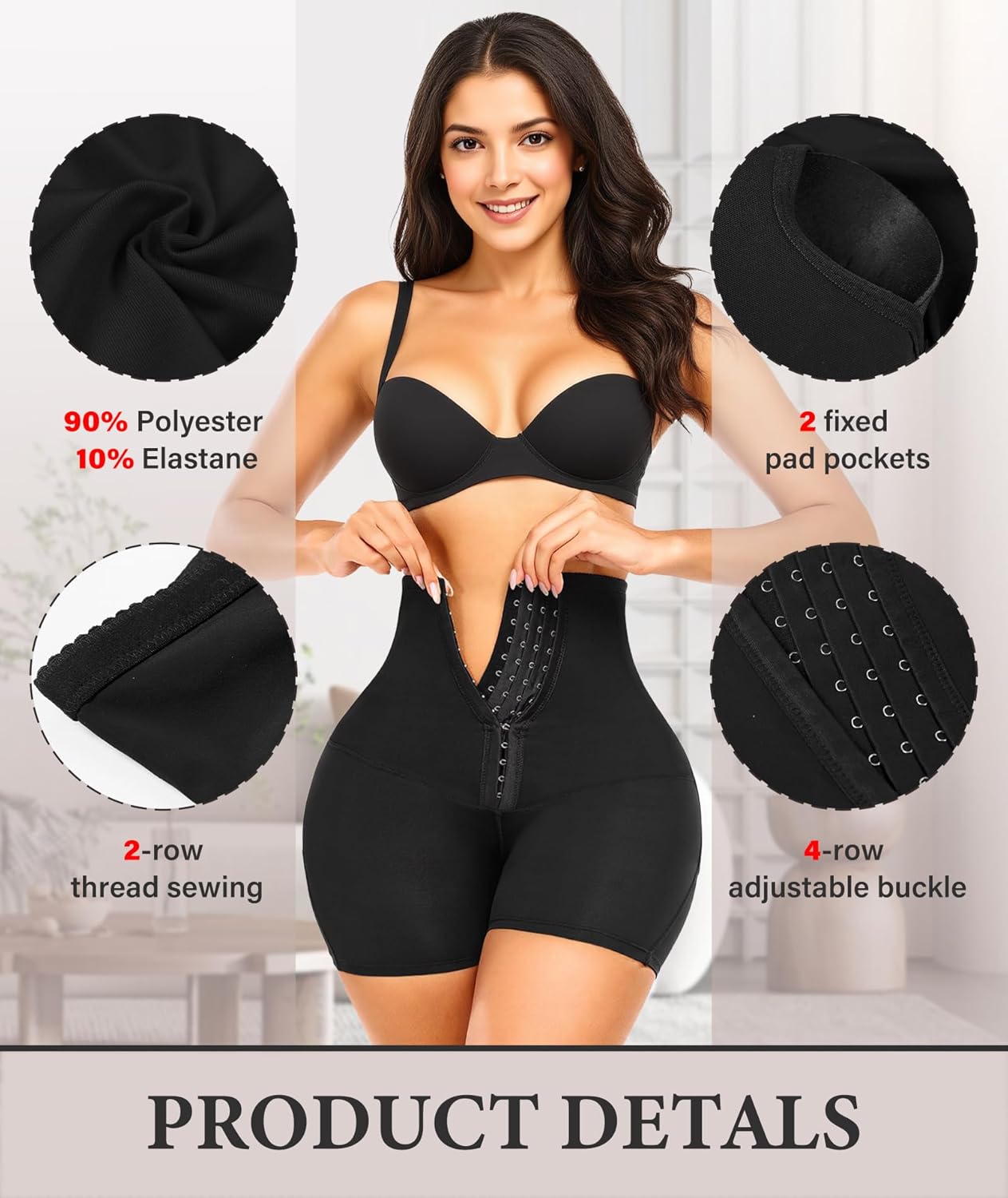 Butt Pads for Bigger Butt Pads Shapewear Tummy Control Faja Body Shaper Hip Enhance Padded Underwear for Women - Image 6
