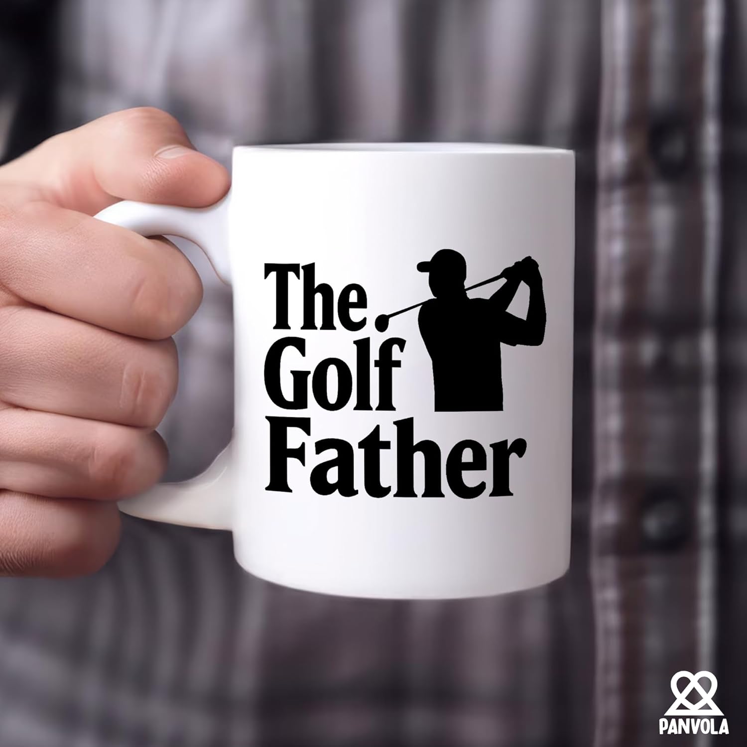 Panvola The Golf Father Funny Golf Gifts For Dad Husband From Wife Son Daughter Fathers Day Novelty Drinkware Ceramic Mug 11 oz White - Image 5