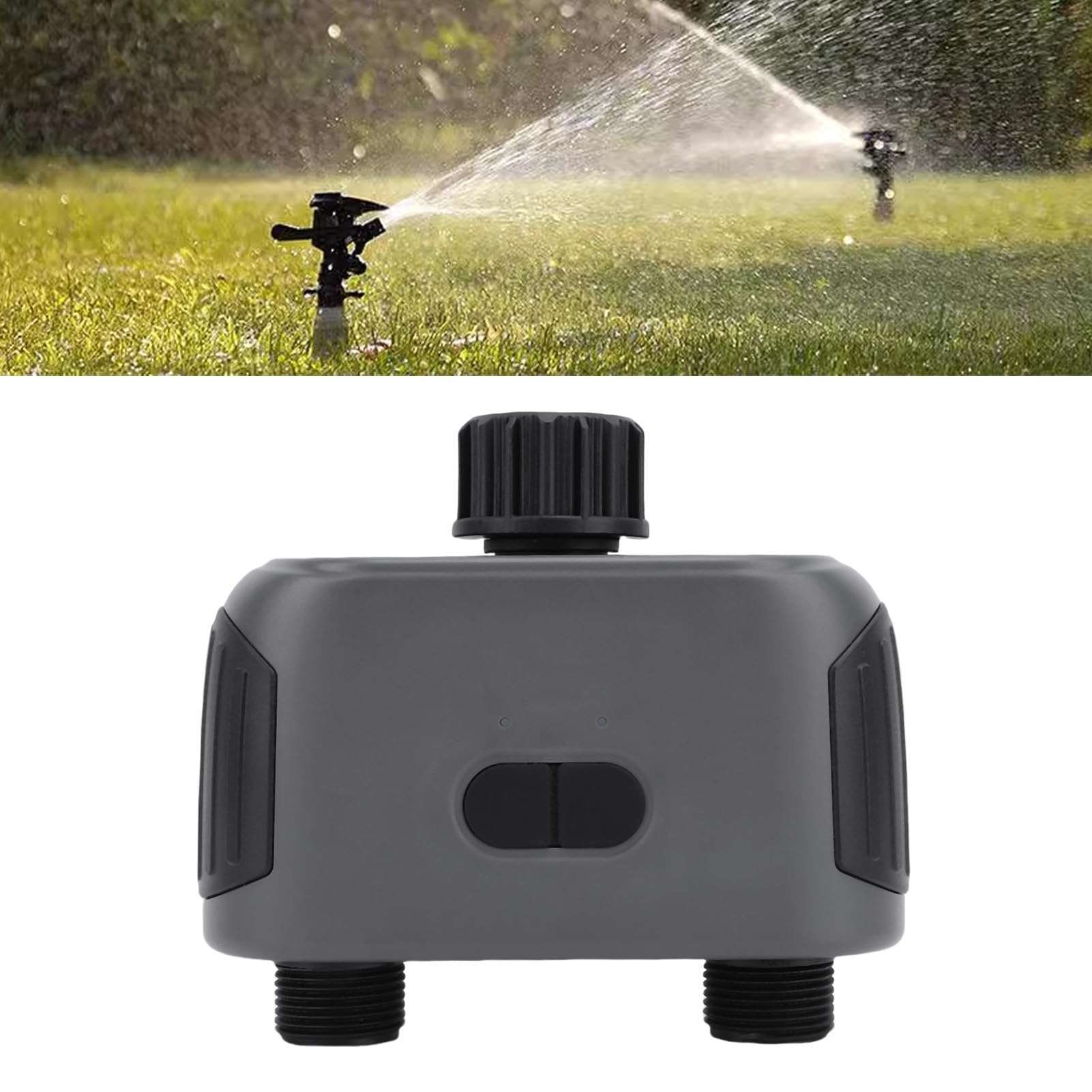 Topiky WiFi-Bewässerungstimer, Intelligenter Bewässerungsregler mit 2 Ausgängen und, Einstellbarer Sprinkler-Timer für Gartenrasen, Automatische Regenverzögerung, Zykluszeit und Flexibler Wochenplan,