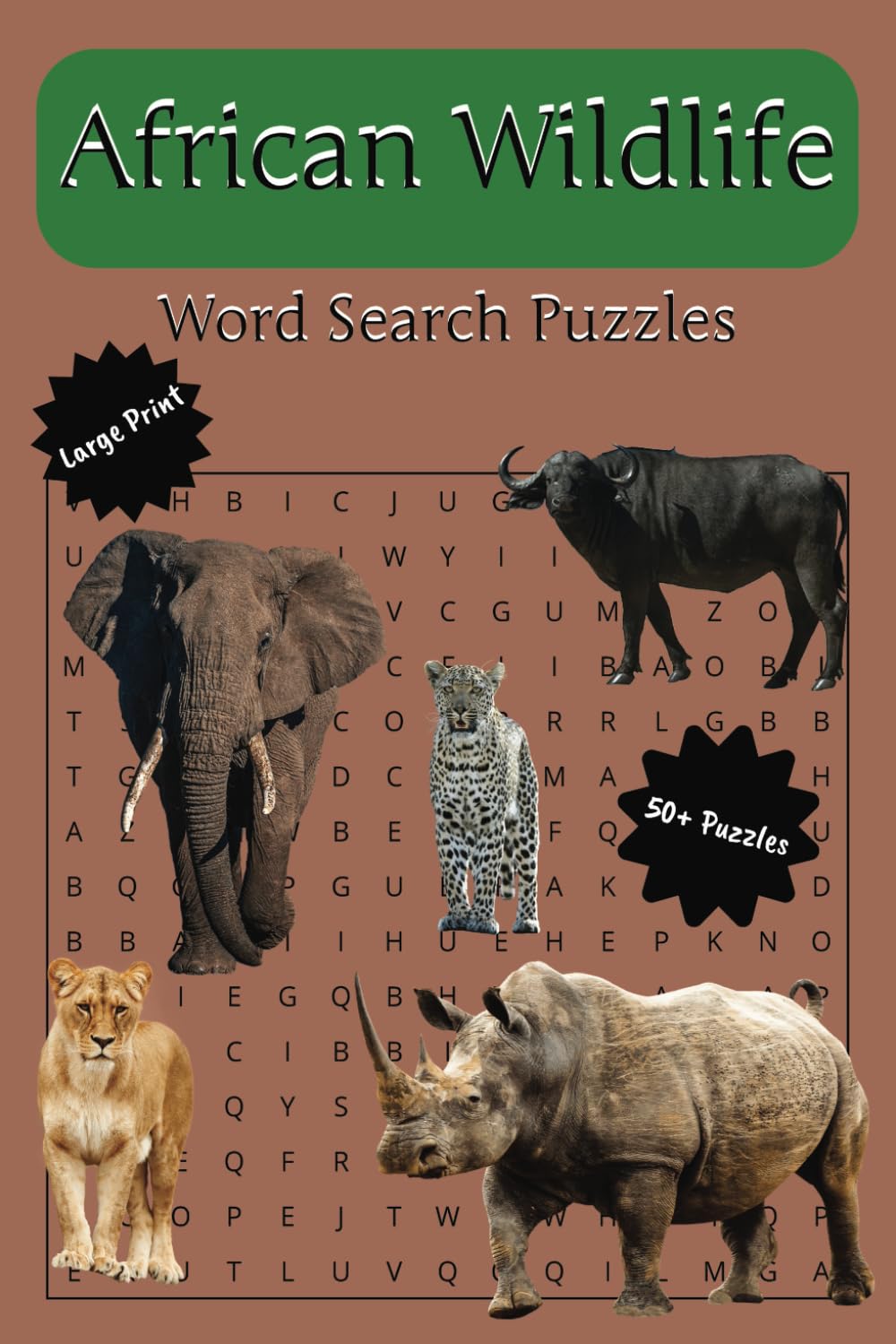 African Wildlife Word Search: Puzzle Book for seniors, adults an teens