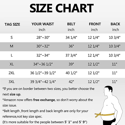 Miniatura 6 de KIWI RATA Corsé de entrenamiento de cintura para hombre, de neopreno, para sauna, para sudar, cinturón de compresión extra para el vientre