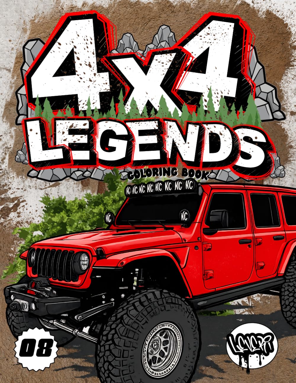 4x4 Legends: Off-Road Coloring Book for Kids and Adults | Extreme 4x4 Trucks, Jeeps, SUVs and Adventure Scenes