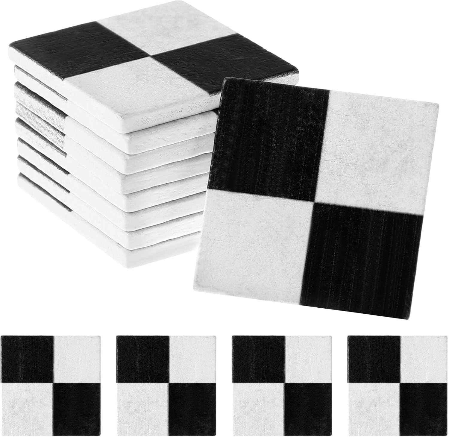 jojofuny 18 Pcs Mini House Floorboards Decorative Tiny Floor Sheets 1.18X1.18 Inch Dollhouse Wood Flooring for Creative DIY Miniature Dollhouse Flooring Decors