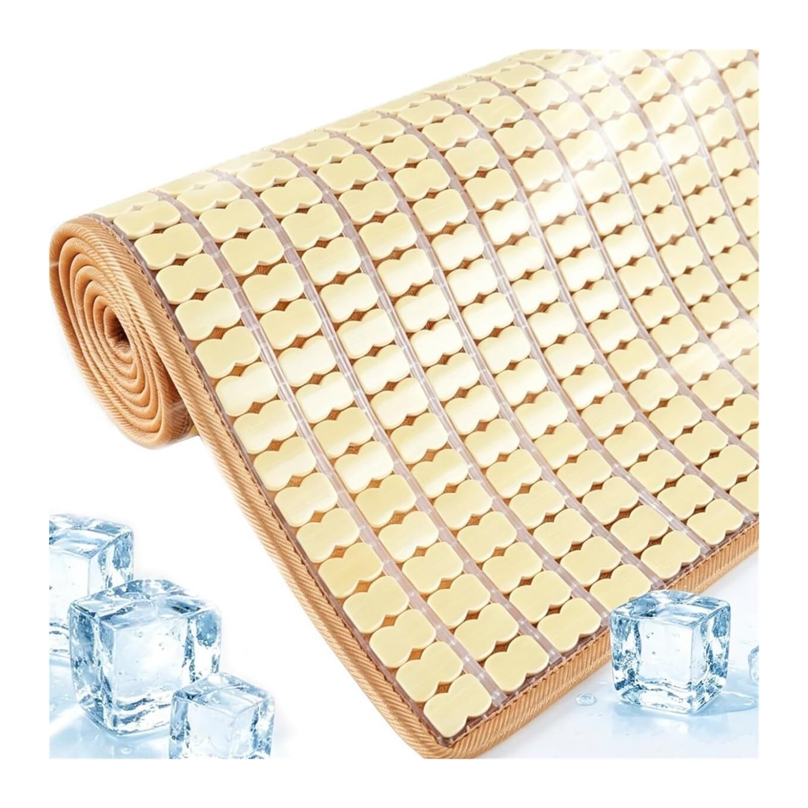 AVkgwrtb Summer Bamboo Couch Cover, Summer Bamboo Sofa Cooling Pad, Beige, Multiple Sizes(60x120cm)