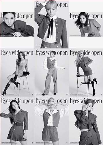 Miniatura 9 de Twice Eyes Wide Open 2nd Album versión aleatoria CD1P cartel lírico en paquete88p PhotoBook1p tarjeta de mensajeDIY Sticker5p PhotoCardMensaje