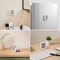Vista 8 de Termómetro Higrómetro SwitchBot, Medidor de Humedad Interior Bluetooth para el Hogar, Sensor de Temperatura con Control de Aplicación, Gran Pantalla