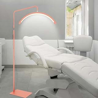 23 inch Half Moon Lamp, Bright Eyelash Extension Arched LED Floor Light, Portable Esthetician Lash Light for Lash Tech,Lashing Lamp for Beauty, Skincare, Lashes (Pink)